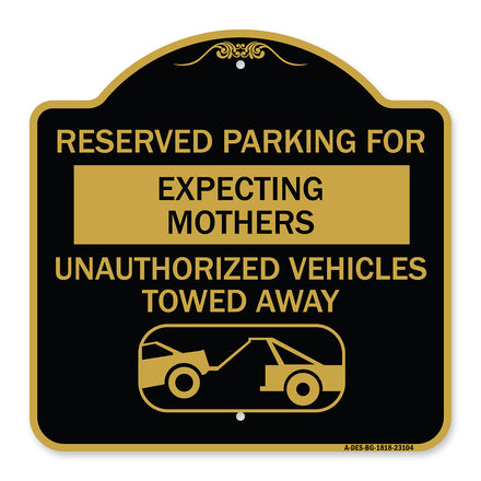 Reserved Parking for Expecting Mothers Unauthorized Vehicles Towed Away