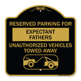 Reserved Parking for Expectant Fathers Unauthorized Vehicles Towed Away (With Tow Away Graphic)