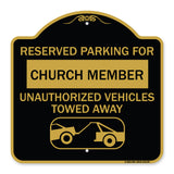 Reserved Parking for Church Member Unauthorized Vehicles Towed Away (With Tow Away Graphic)