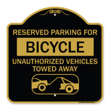 Reserved Parking for Bicycle Unauthorized Vehicles Towed Away (With Tow Away Graphic)