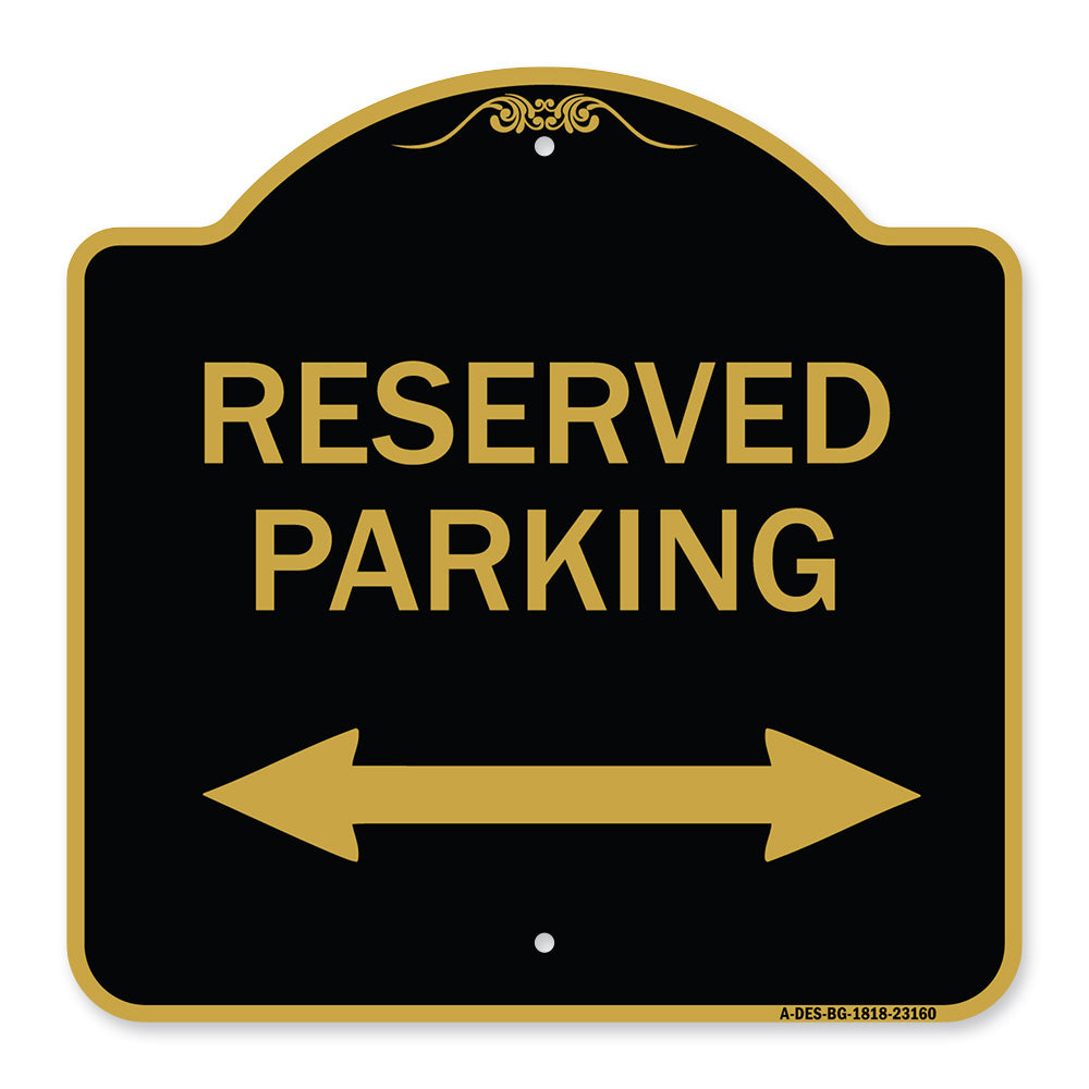 Reserved Parking (Arrow Pointing Left and Right)