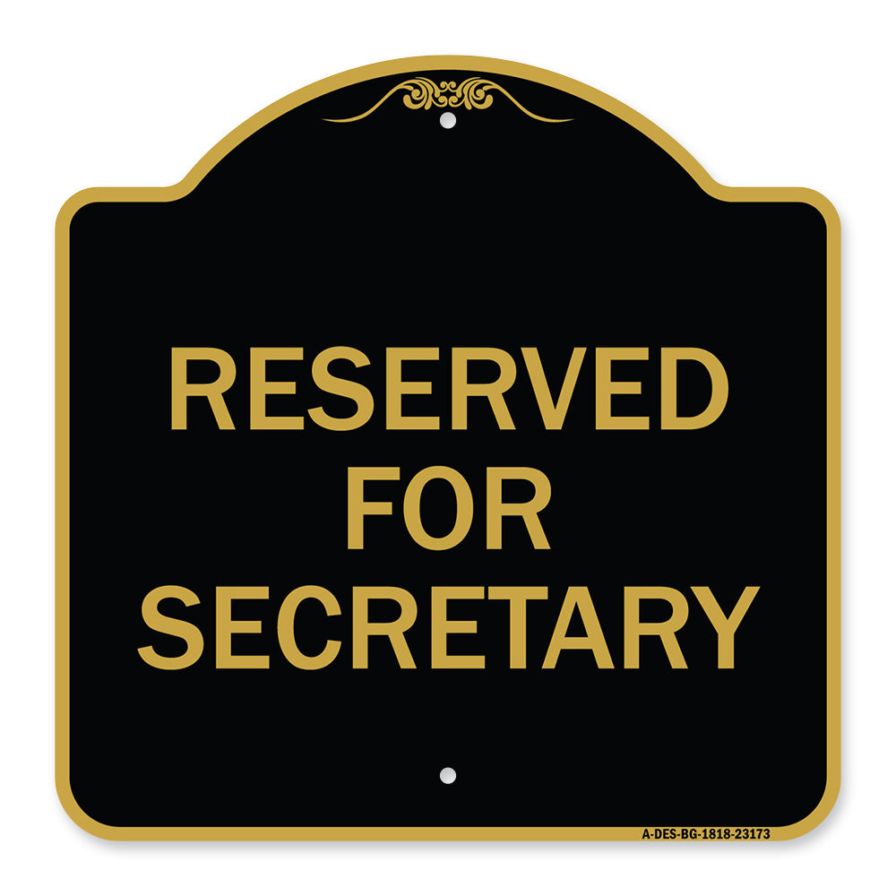 Reserved for Secretary