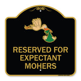 Reserved for Expectant Mothers (With Stork & Baby Graphic)