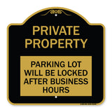 Private Property Parking Lot Will Be Locked After Business Hours