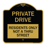 Private Drive Sign Private Drive - Residents Only Not A Thru Street