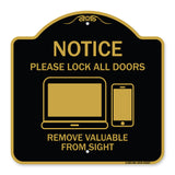 Please Lock All Doors Remove Valuables from Sight