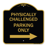 Physically Challenged Parking Only (With Left Arrow)