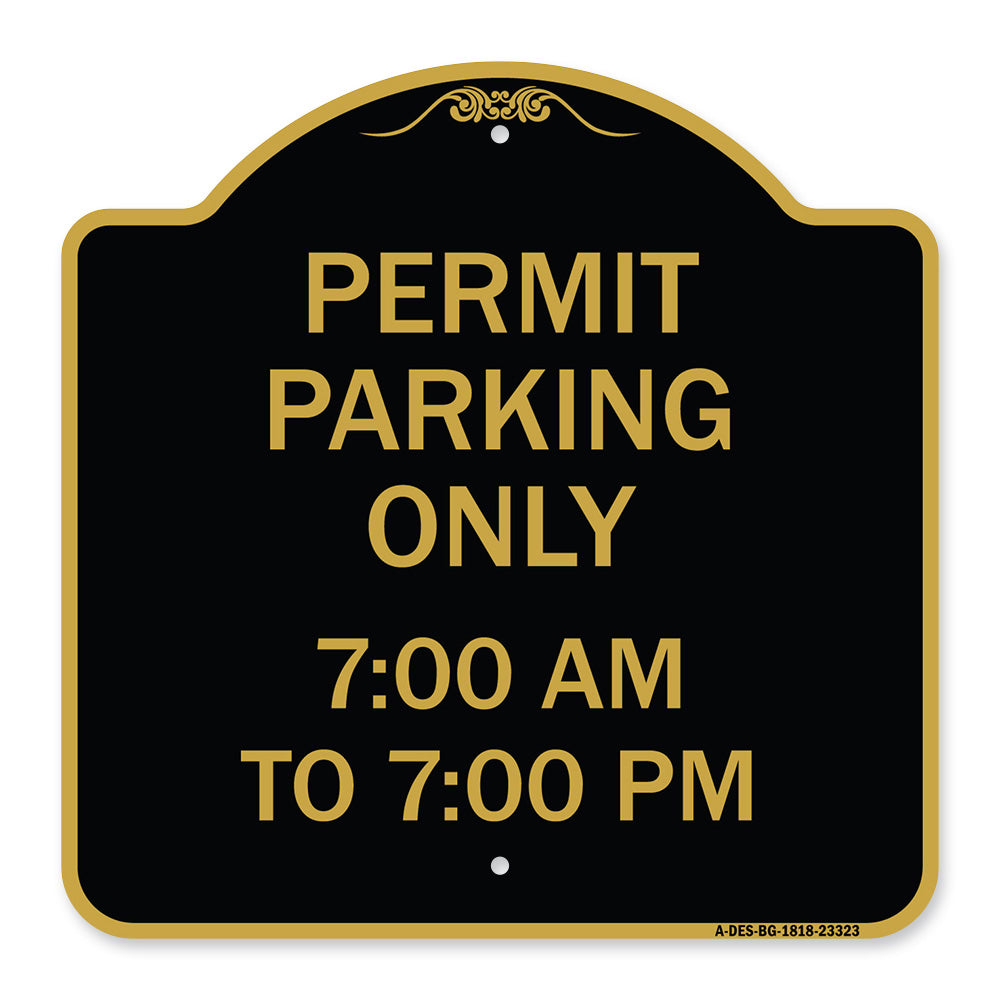 Permit Parking Only 7-00 Am to 7-00 Pm