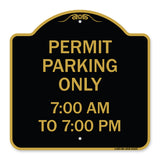 Permit Parking Only 7-00 Am to 7-00 Pm