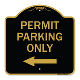 Permit Parking Only (With Left Arrow)