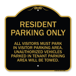 Parking Sign Resident Parking Only