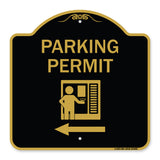 Parking Permit (With Left Arrow Symbol)