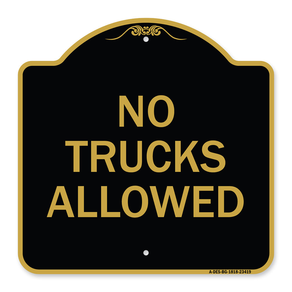 Parking Lot Sign No Trucks Allowed