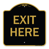 Parking Lot Sign Exit Here