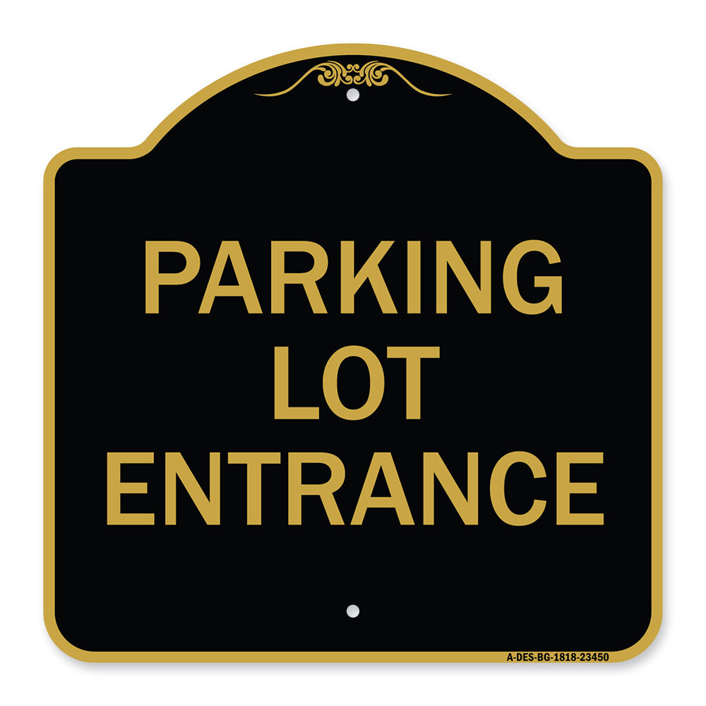 Parking Entrance Sign Parking Lot Entrance