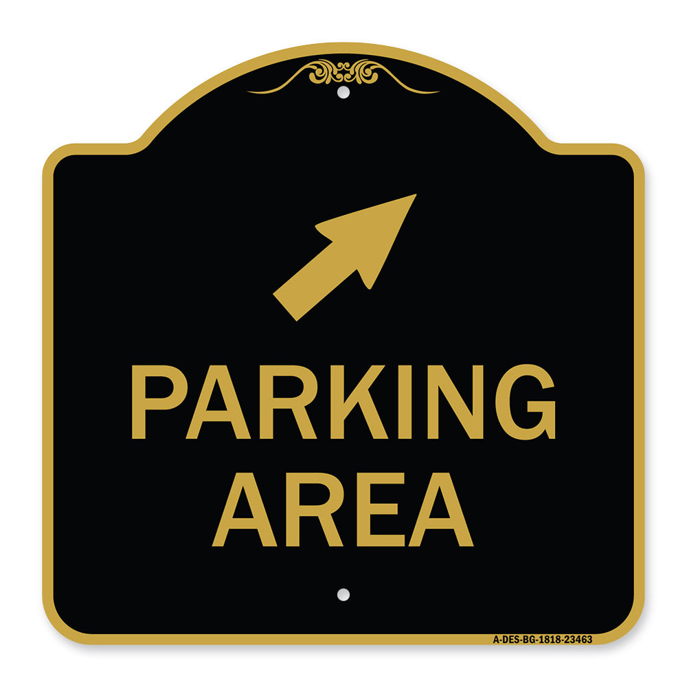 Parking Area with Upper Right Arrow