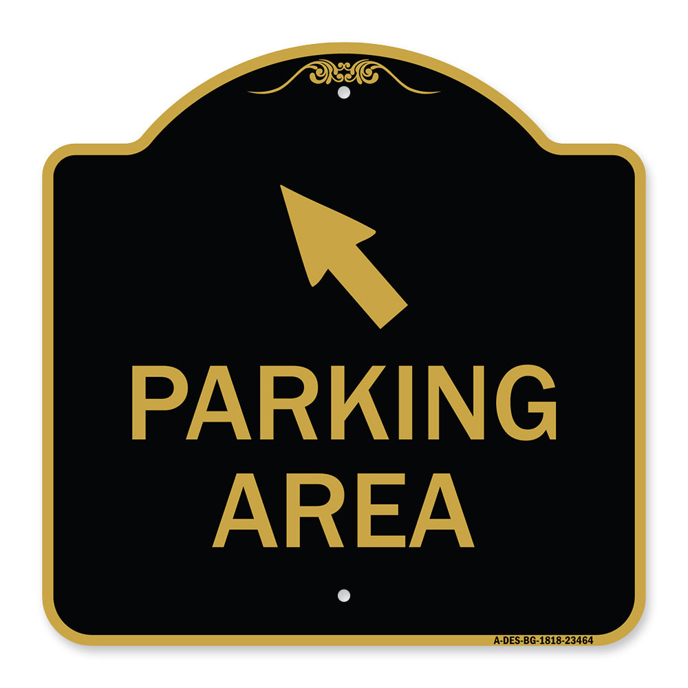 Parking Area with Upper Left Arrow