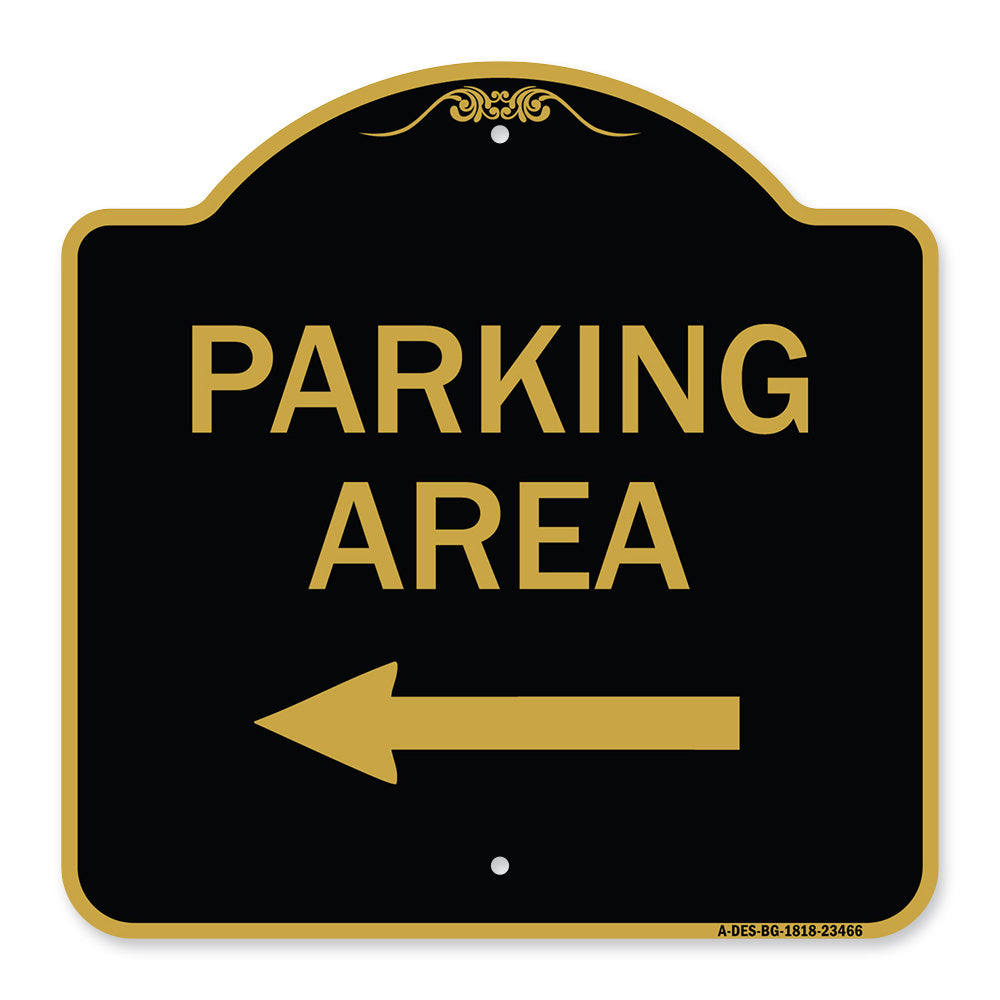 Parking Area with Left Arrow