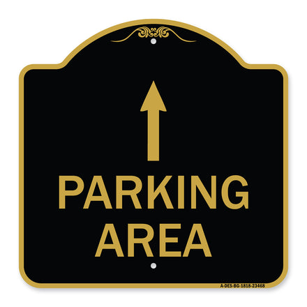 Parking Area with Ahead Arrow