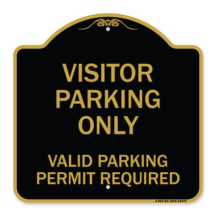 Parking Area Sign Visitors Parking Only - Valid Parking Permit Required