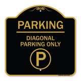 Parking - Diagonal Parking Only (With Parking Symbol)