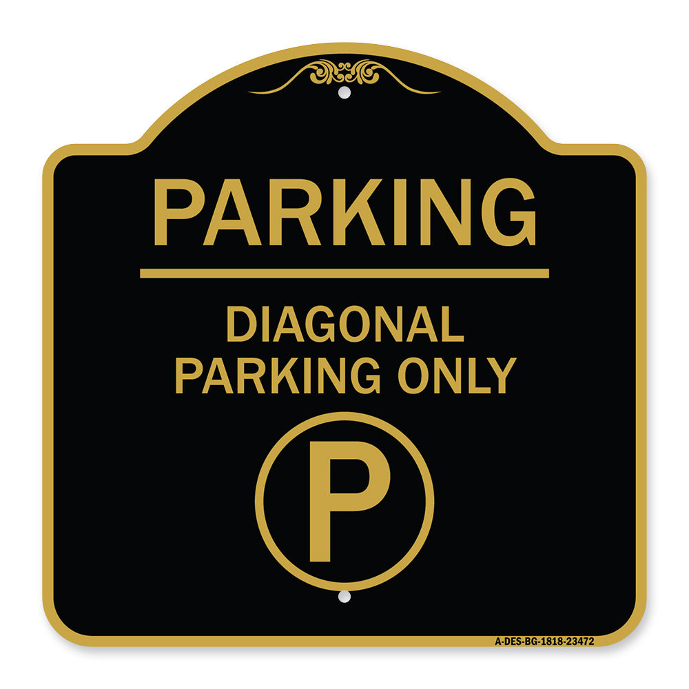 Parking - Diagonal Parking Only (With Parking Symbol)