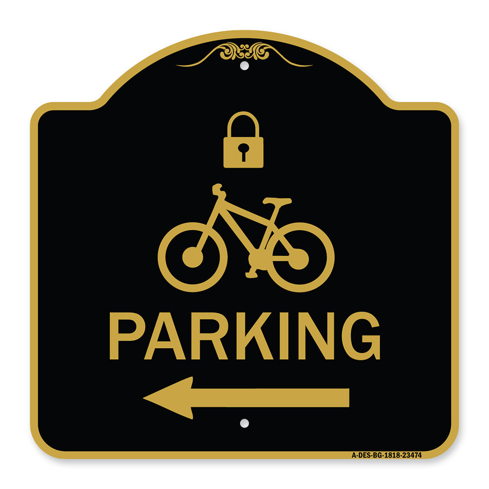 Parking (With Lock Cycle & Left Arrow Symbol)