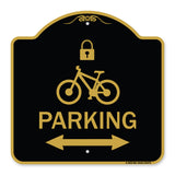 Parking (With Lock Cycle & Bidirectional Arrow Symbol)