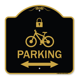 Parking (With Lock Cycle & Bidirectional Arrow Symbol)