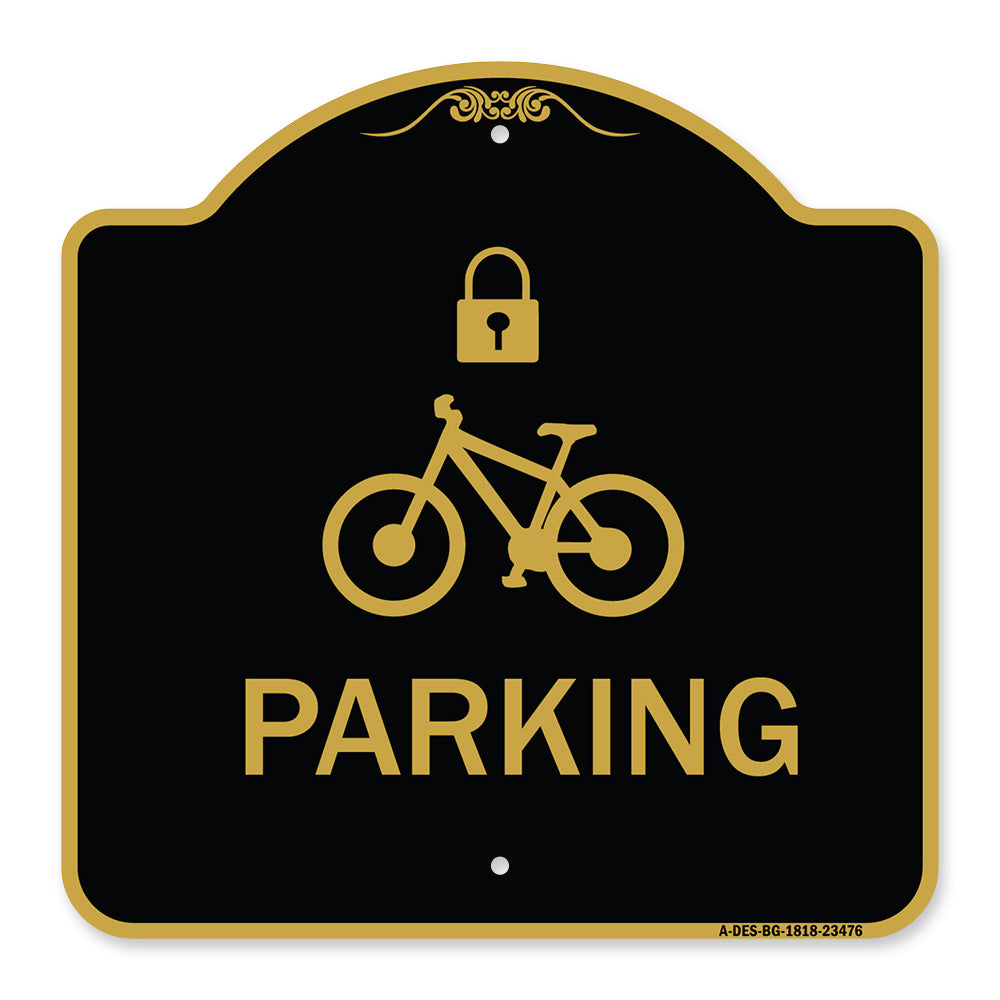 Parking (With Cycle and Lock Symbol)