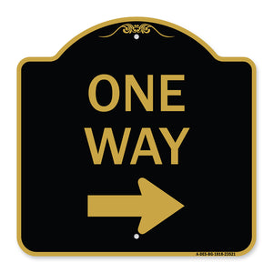 One Way Sign (Right Arrow)