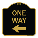 One Way Sign (Left Arrow)