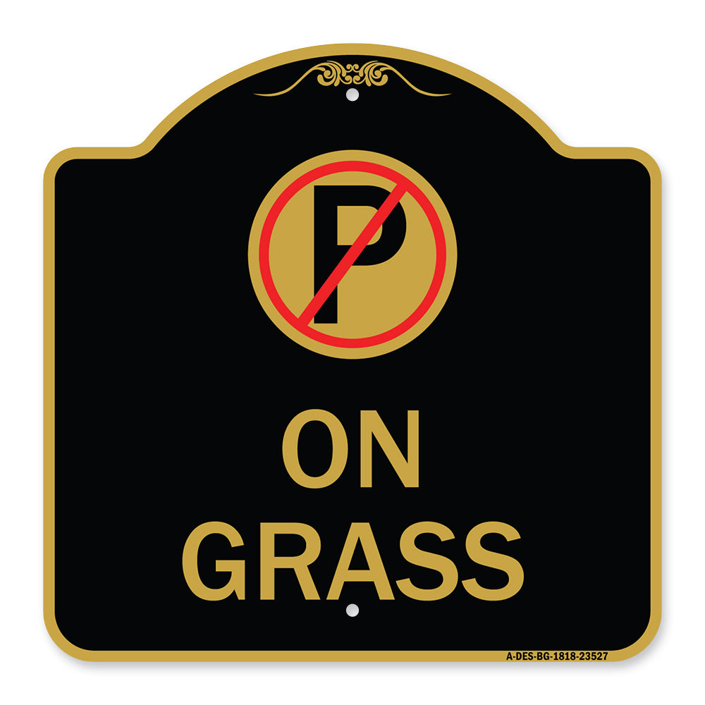 On Grass (With No Parking Symbol)