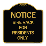 Notice Sign Bike Rack for Residents Only
