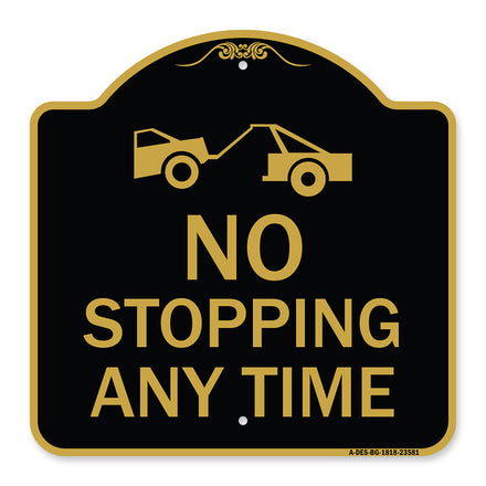 No Stopping Anytime with Tow Away Graphic