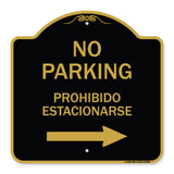 No Parking Prohibido Estacionarse (With Left Arrow)