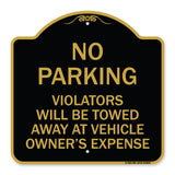 No Parking Violators Towed Away at Owner's Expense