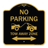 No Parking Tow-Away Zone with Bidirectional Arrow