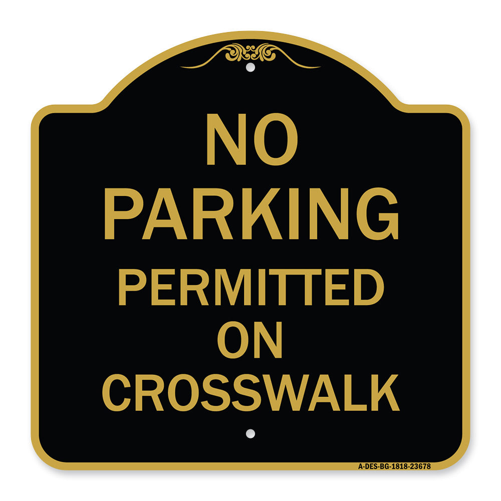 No Parking Permitted on Crosswalk