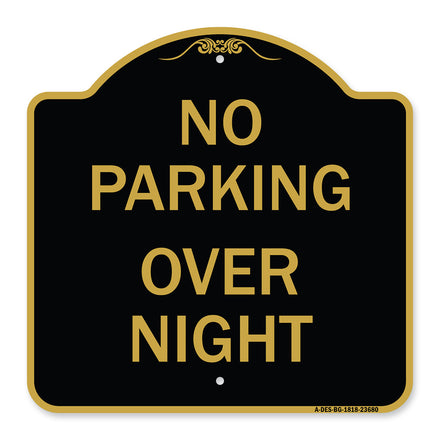 No Parking Overnight Parking Sign