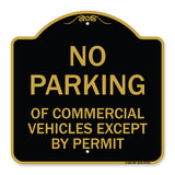 No Parking of Commercial Vehicles Except by Permit