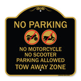 No Parking No Motorcycle No Scooter Parking Allowed Tow Away Zone (With Graphic)