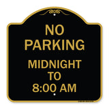 No Parking Midnight to 8:00 Am