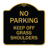 No Parking Keep Off Grass Shoulders