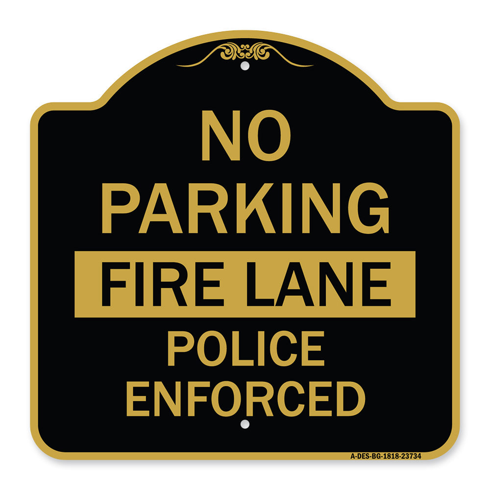 No Parking Fire Lane Police Enforced