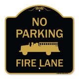 No Parking Fire Lane (Fire Truck Symbol)