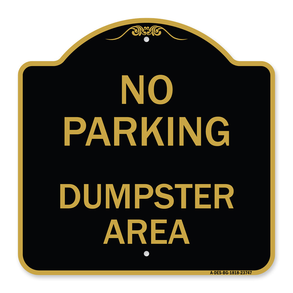 No Parking Dumpster Area