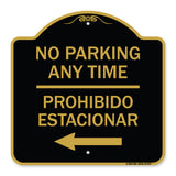 No Parking Anytime Prohibido Estacionar (With Left Arrow)