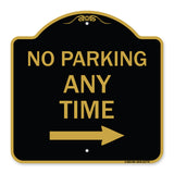 No Parking Anytime with Right Arrow