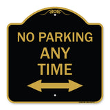 No Parking Anytime with Bidirectional Arrow